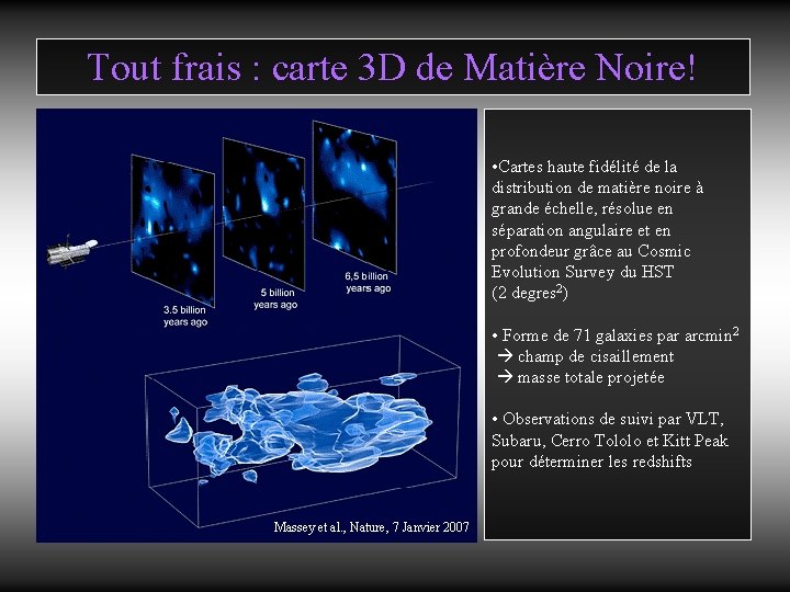 Tout frais : carte 3 D de Matière Noire! • Cartes haute fidélité de