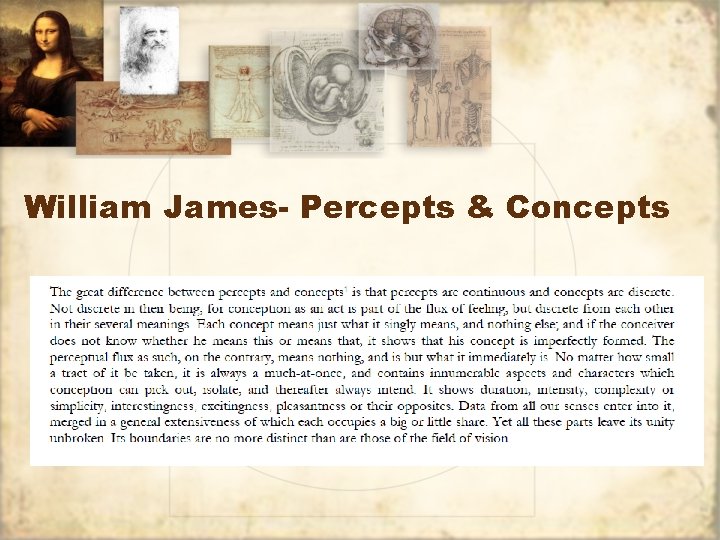 William James- Percepts & Concepts 