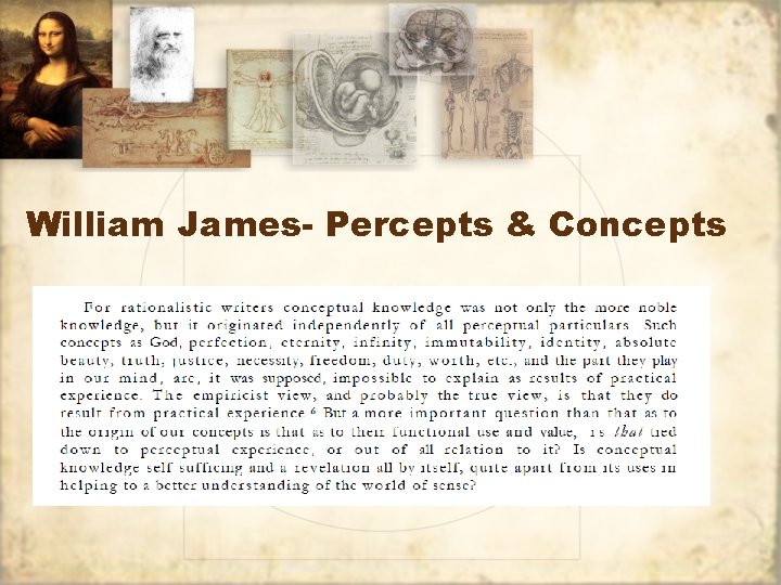 William James- Percepts & Concepts 
