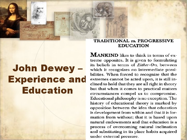John Dewey – Experience and Education 