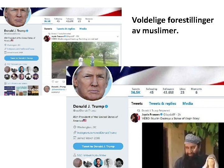 Voldelige forestillinger av muslimer. 