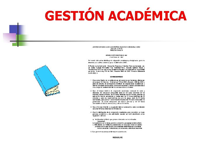 GESTIÓN ACADÉMICA 