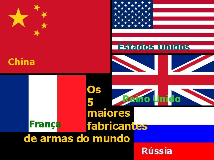 Estados Unidos China Os Reino Unido 5 maiores França fabricantes de armas do mundo