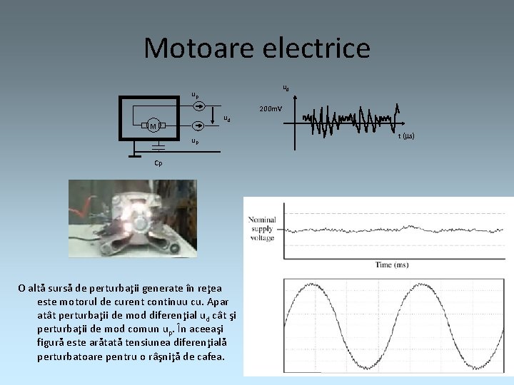 Motoare electrice ud up ud M up Cp O altă sursă de perturbaţii generate