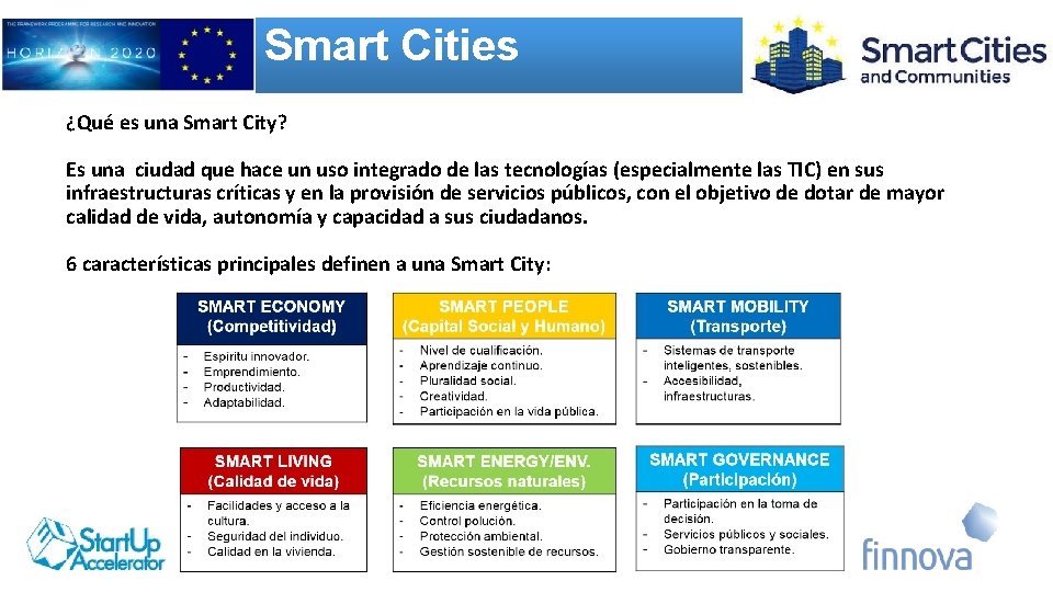 Smart Cities ¿Qué es una Smart City? Es una ciudad que hace un uso