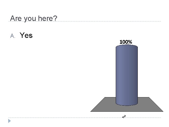 Are you here? A. Yes © 2012 Pearson Education, Inc. 