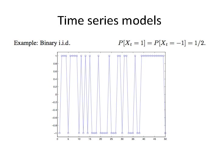 Time series models 