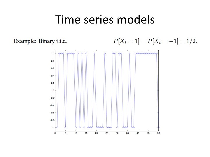 Time series models Time series models