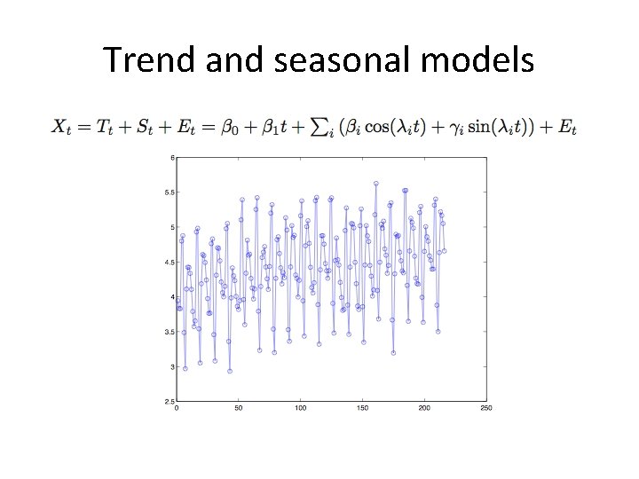 Trend and seasonal models 