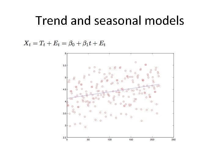 Trend and seasonal models Trend and seasonal models