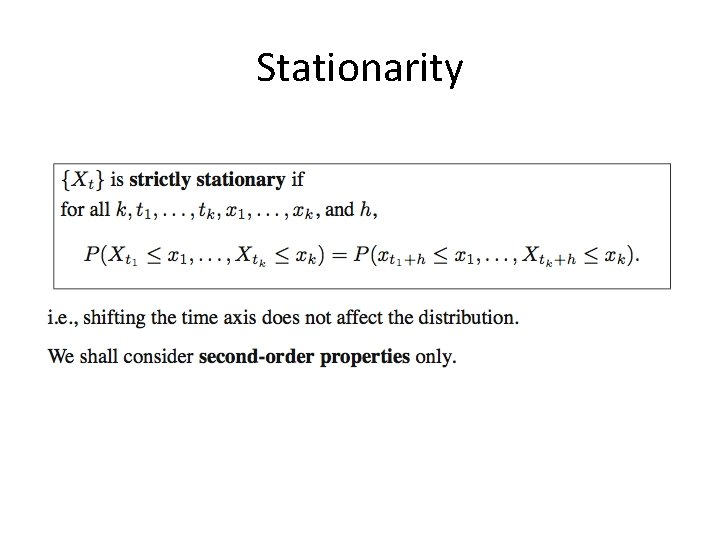 Stationarity 