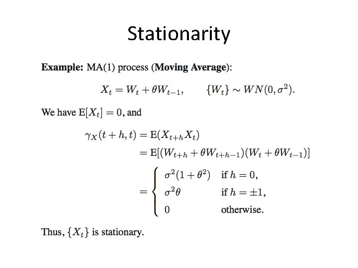 Stationarity 