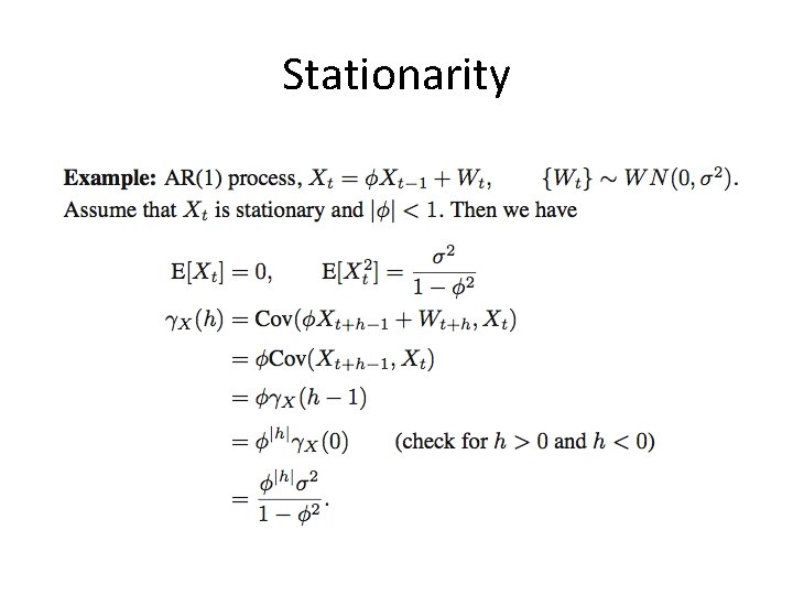 Stationarity 