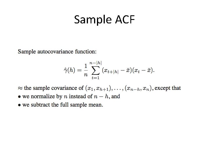 Sample ACF 