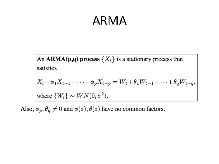 ARMA ARMA
