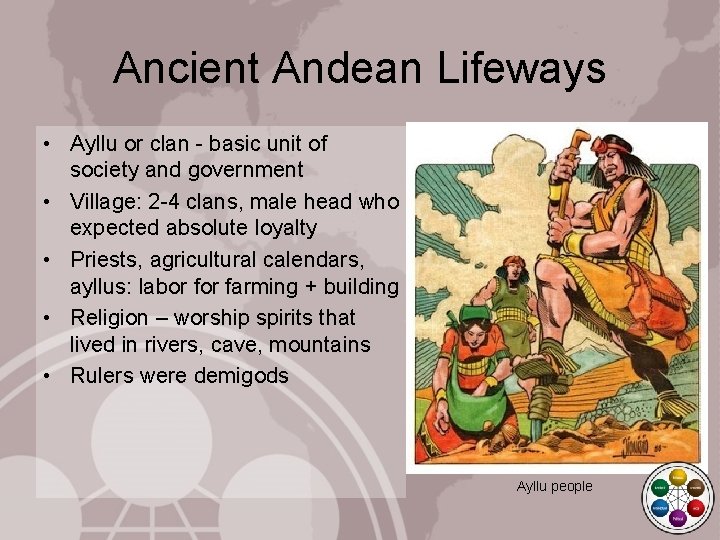 Ancient Andean Lifeways • Ayllu or clan - basic unit of society and government