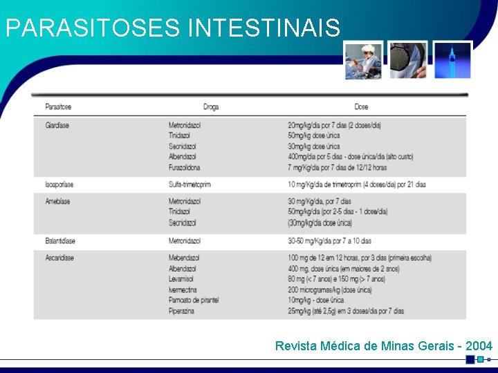 PARASITOSES INTESTINAIS Revista Médica de Minas Gerais - 2004 