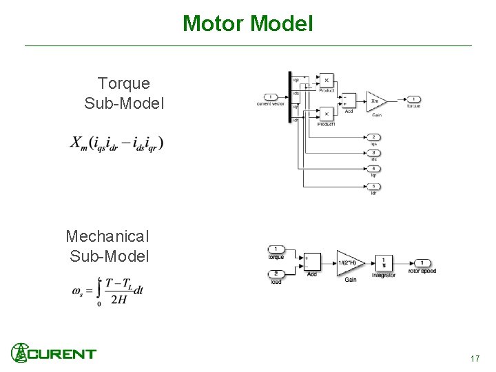 Motor Model Torque Sub-Model Mechanical Sub-Model 17 