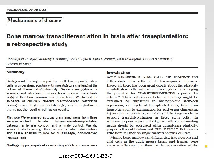 Lancet 2004; 363: 1432 -7 