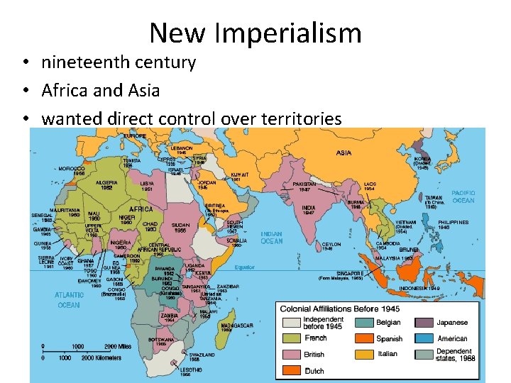 New Imperialism • nineteenth century • Africa and Asia • wanted direct control over