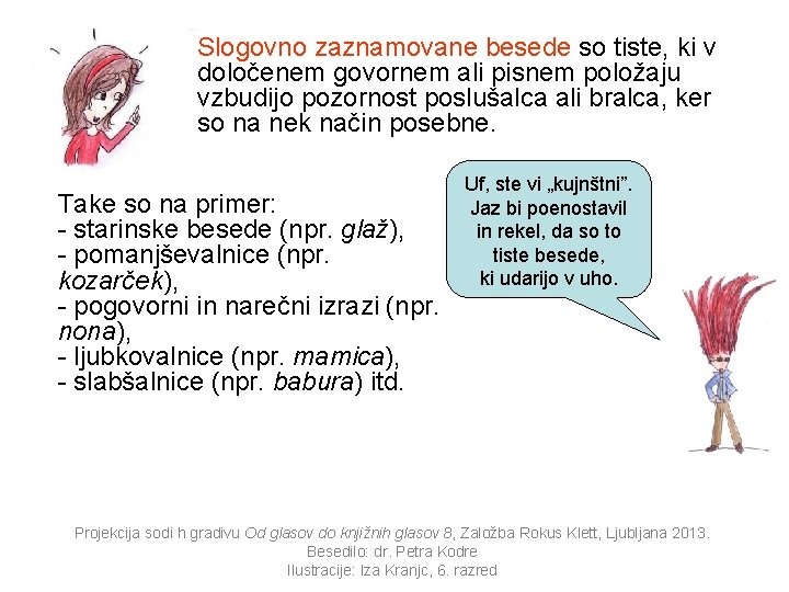 Slogovno zaznamovane besede so tiste, ki v določenem govornem ali pisnem položaju vzbudijo pozornost