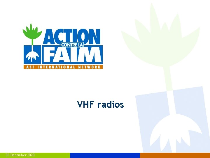 VHF radios 03 December 2020 