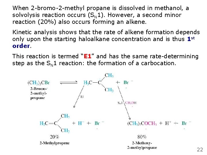When 2 -bromo-2 -methyl propane is dissolved in methanol, a solvolysis reaction occurs (SN When 2 -bromo-2 -methyl propane is dissolved in methanol, a solvolysis reaction occurs (SN