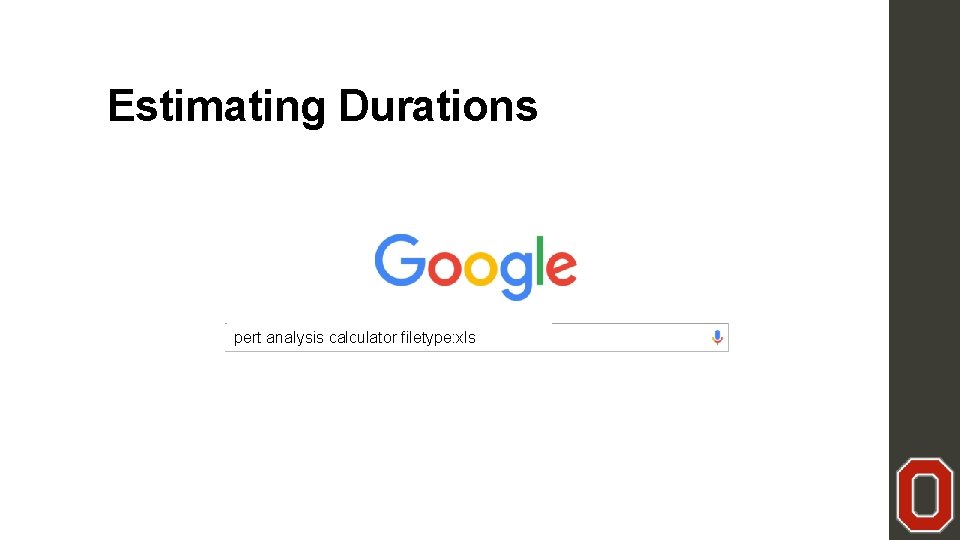 Estimating Durations pert analysis calculator filetype: xls 