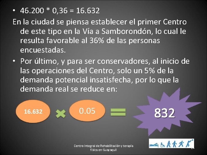  • 46. 200 * 0, 36 = 16. 632 En la ciudad se