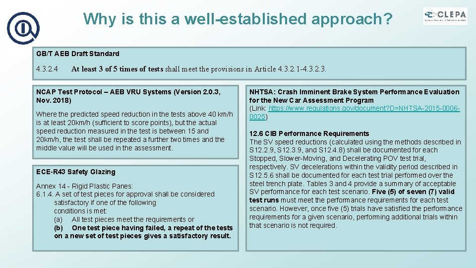 Why is this a well-established approach? GB/T AEB Draft Standard 4. 3. 2. 4