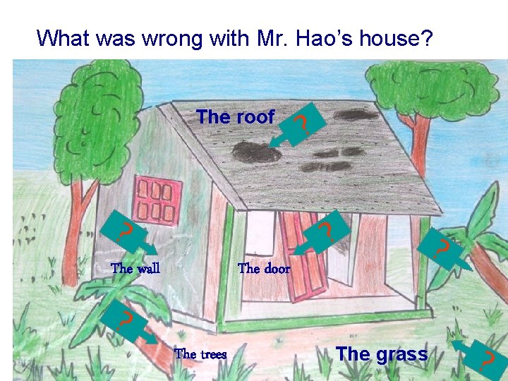 What was wrong with Mr. Hao’s house? The roof ? ? ? The wall