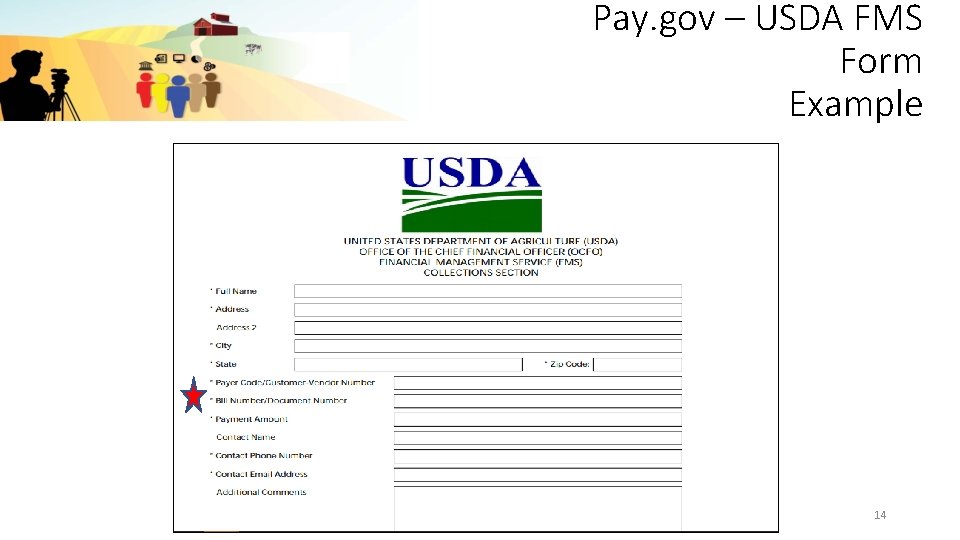 Pay. gov – USDA FMS Form Example 14 