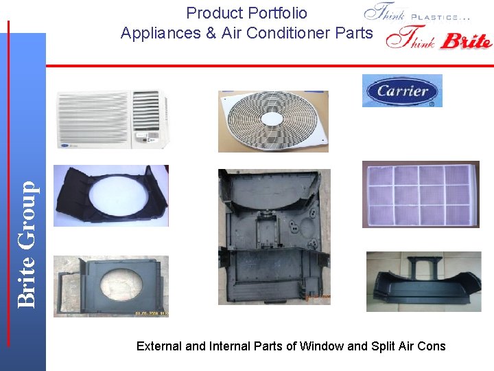 Brite Group Product Portfolio Appliances & Air Conditioner Parts External and Internal Parts of