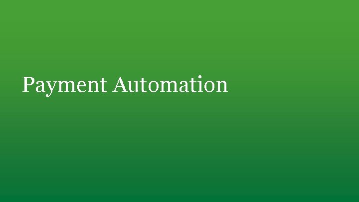 Payment Automation 