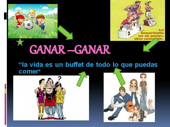 GANAR –GANAR “la vida es un buffet de todo lo que puedas comer” 