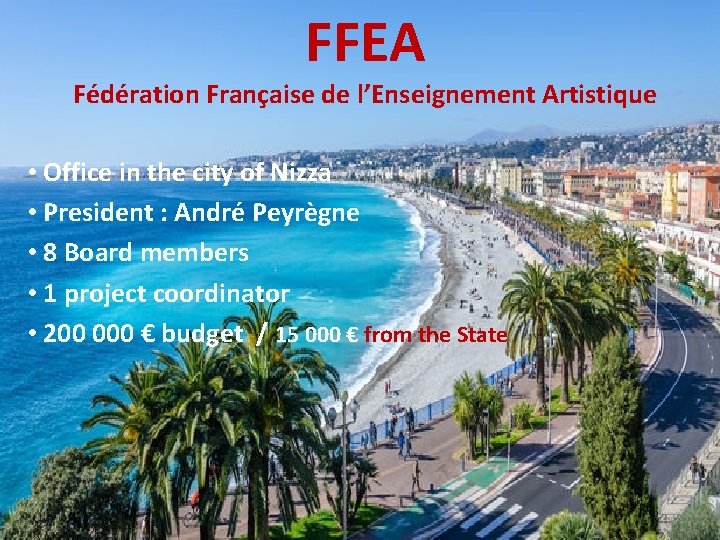 FFEA Fédération Française de l’Enseignement Artistique • Office in the city of Nizza •