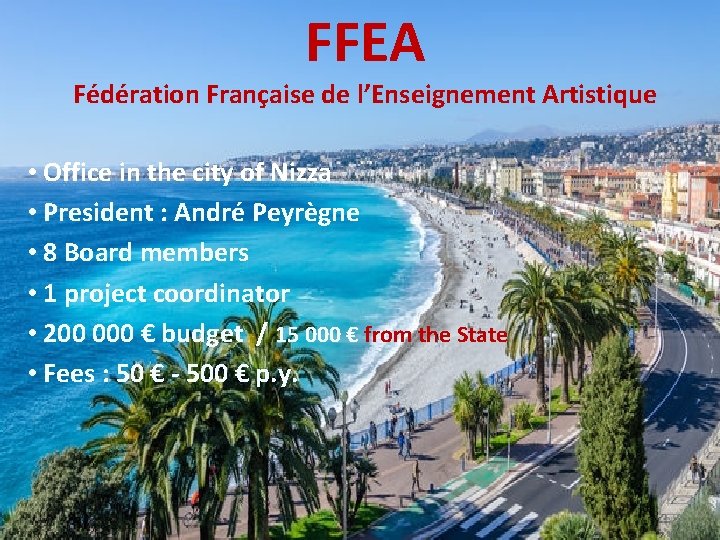 FFEA Fédération Française de l’Enseignement Artistique • Office in the city of Nizza •