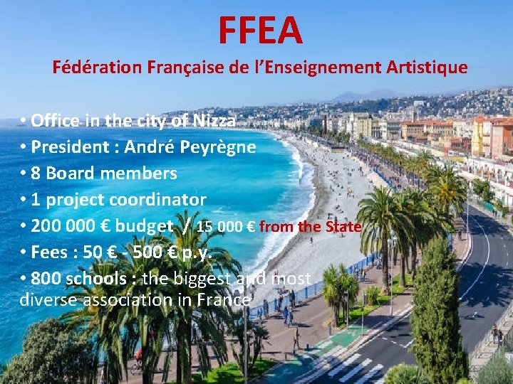 FFEA Fédération Française de l’Enseignement Artistique • Office in the city of Nizza •
