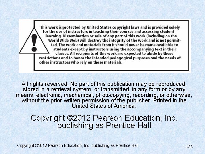 All rights reserved. No part of this publication may be reproduced, stored in a
