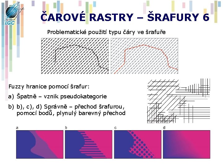 ČAROVÉ RASTRY – ŠRAFURY 6 Problematické použití typu čáry ve šrafuře Fuzzy hranice pomocí