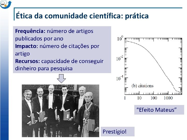 Ética da comunidade científica: prática Frequência: número de artigos publicados por ano Impacto: número