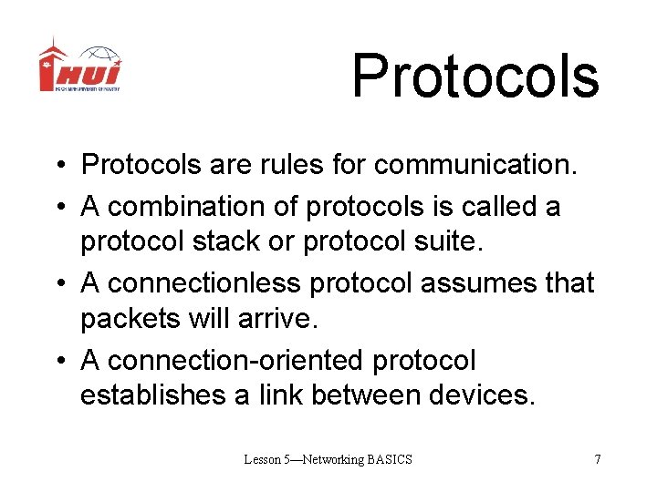 Networking BASICS Protocols and Network Software Unit 2