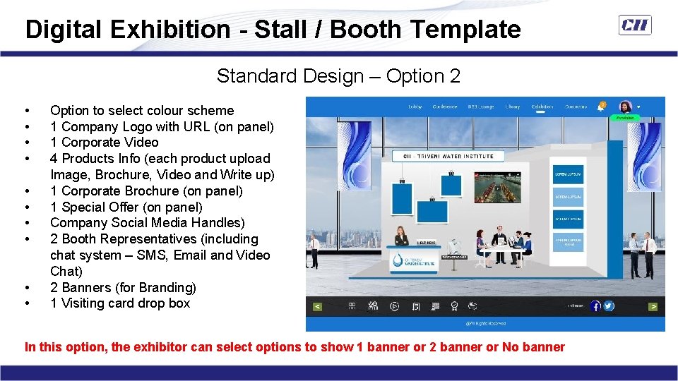 Digital Exhibition - Stall / Booth Template Standard Design – Option 2 • •