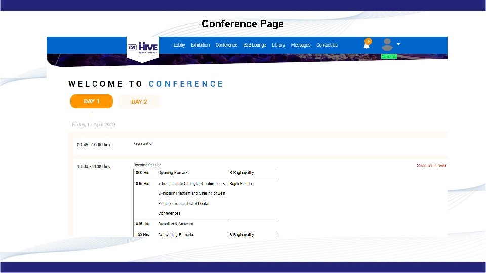 Conference Page 