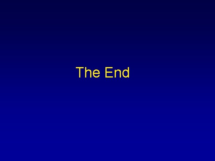 The End 