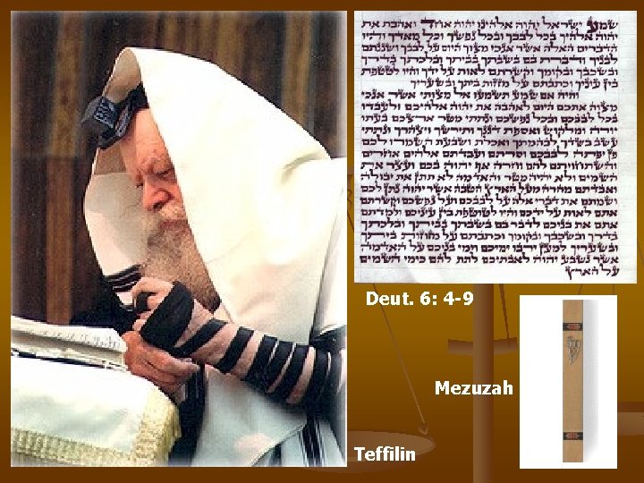 Deut. 6: 4 -9 Mezuzah Teffilin 