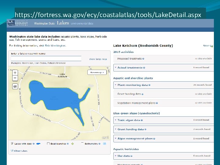 https: //fortress. wa. gov/ecy/coastalatlas/tools/Lake. Detail. aspx 