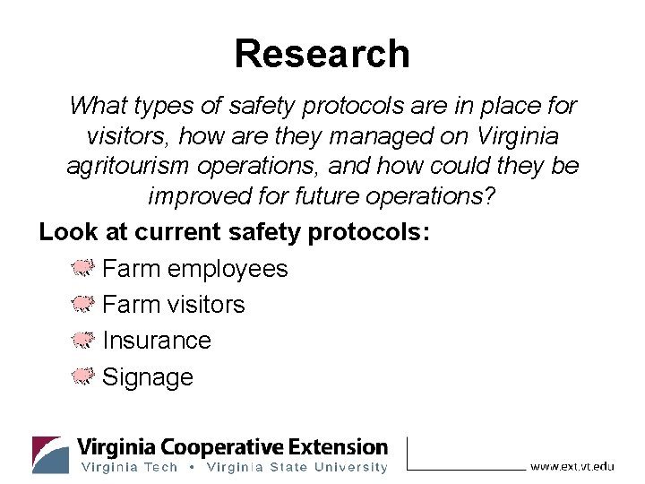 Research What types of safety protocols are in place for visitors, how are they