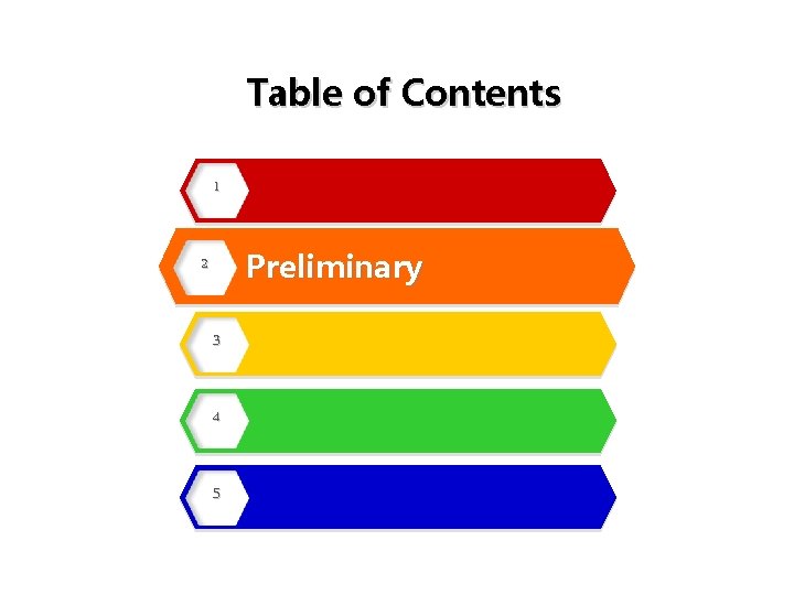 Table of Contents 1 Preliminary 2 3 4 5 