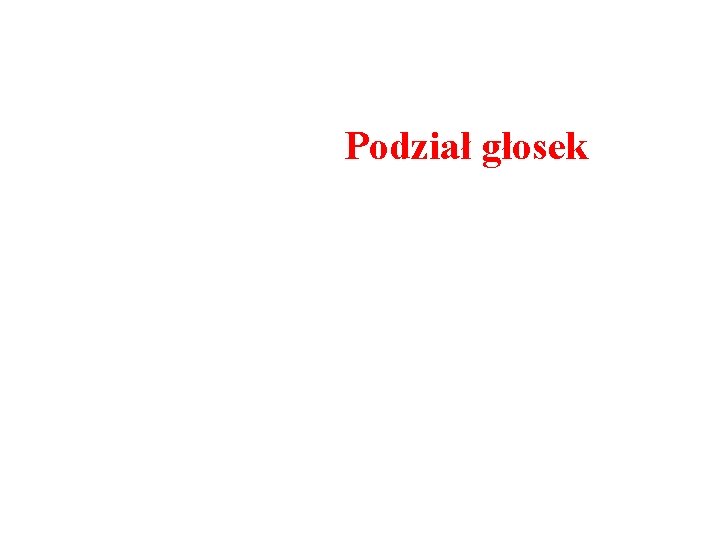 Podział głosek 